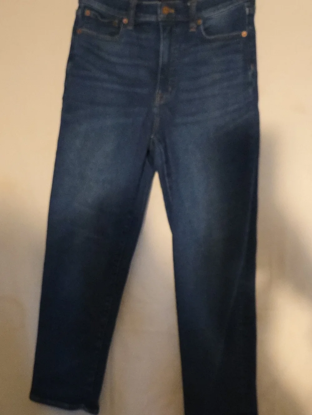 J Crew Stovepipe Woman's Dark Blue Straight-Leg Jeans